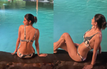 Mouni Roy flaunts hot curves in bikini as she chills by the pool; see viral photos